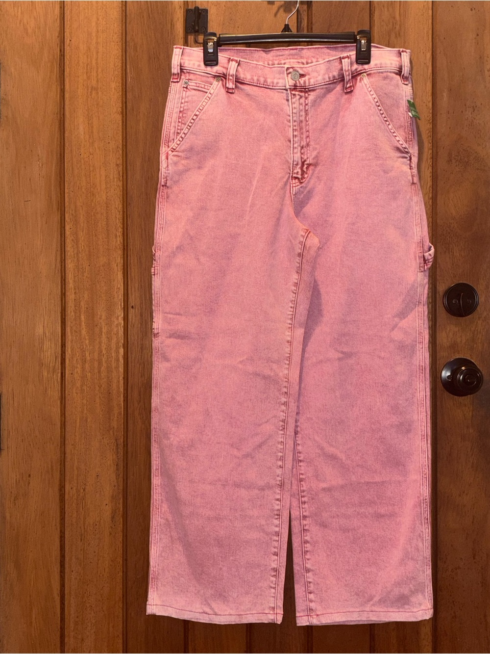GAP Pink 90s Loose Carpenter Mid rise Straight Leg Denim Jeans